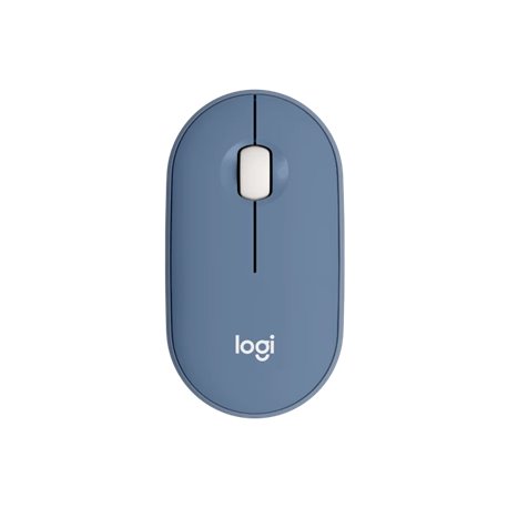 Pebble M350 Modern, Slim, and Silent Wireless and Bluetooth Mouse Blueberry