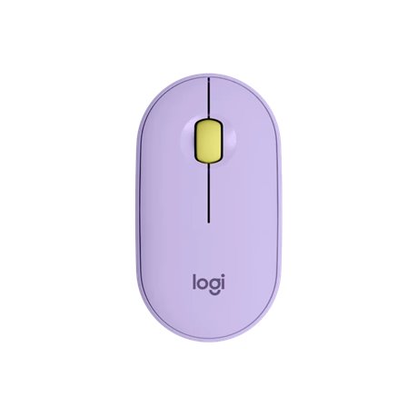Pebble M350 Modern, Slim, and Silent Wireless and Bluetooth Mouse Lavender Lemonade