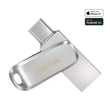 SanDisk Ultra Dual Drive Luxe USB Type-C Flash Drive - 1TB (Silver)