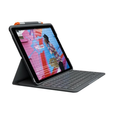 Logitech Slim Folio iPad Keyboard Case for iPad(7,8,9th gen (920-009469) Graphite