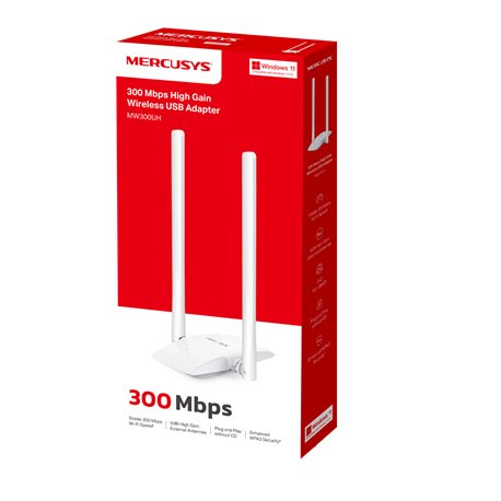 Mercusys 300Mbps High Gain Wireless USB Adapter MW300UH