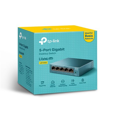 TP-link LS105G 5-Port 10/100/1000Mbps Desktop Switch