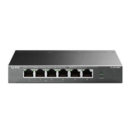 TP Link TL-SF1006P - 6-Port 10/100Mbps Desktop Switch with 4-Port PoE+