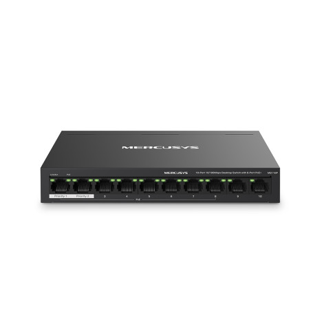 Mercusys MS110P - 10-Port 10/100Mbps Desktop Switch with 8-Port PoE+