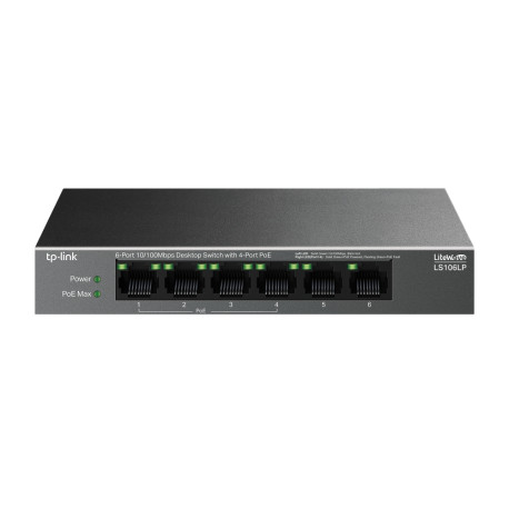 TP Link TL-LS106LP 6-Port 10/100Mbps Desktop Switch with 4-Port PoE