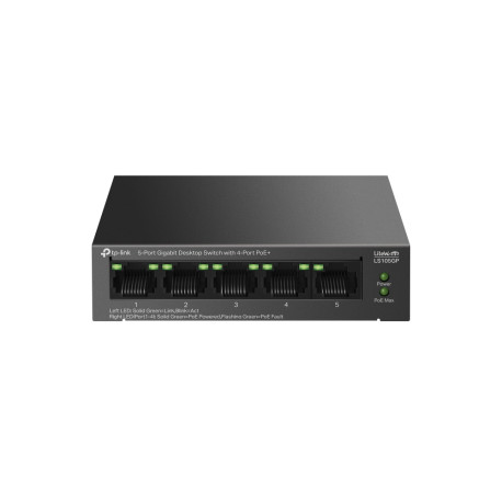 TP Link TL-LS105GP 5-Port Gigabit Desktop Switch with 4-Port PoE+