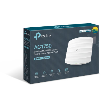 TP-link EAP245 AC1750 Wireless MU-MIMO Gigabit Ceiling Mount Access Point